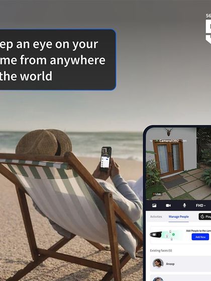Your security, accessible from anywhere in the world. The 56 Secure app gives you a live view of your property, so you can have peace of mind whether you are at the office or on vacation.
