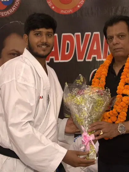 A moment of respect and gratitude. Learning from a legend like Hanshi Bharat Sharma is a privilege for our academy.