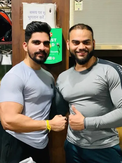 With my friend and fellow fitness enthusiast. We push each other to be better. One life, baby!