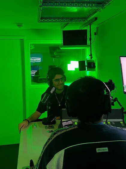 In the studio at Reprezent Radio in London. I was on the Daytimers show talking about my collaboration track 'Who's Don'.