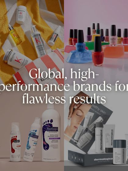 I believe in using only the best for my clients. This image collage showcases the global, high-performance brands I trust, including Kérastase for hair, OPI for nails, and Footlogix for specialized foot care.