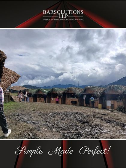 The marketplace and huts at Ziro Festival, where we provided seamless beverage service amidst the festivities.