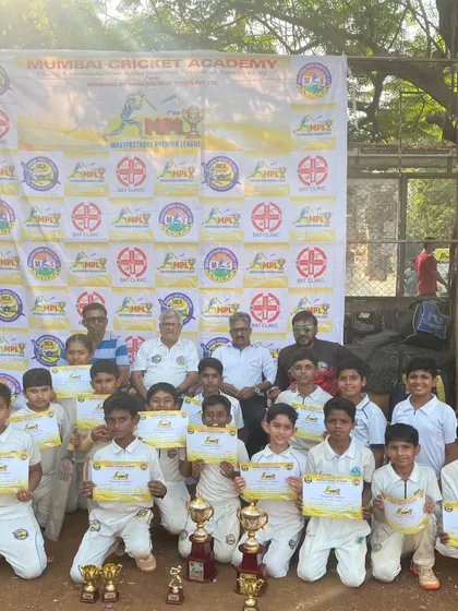 Our Under-12 team from the Mumbai Cricket Academy after winning the Masterstroke Premier League. We believe in building a winning habit from a young age.