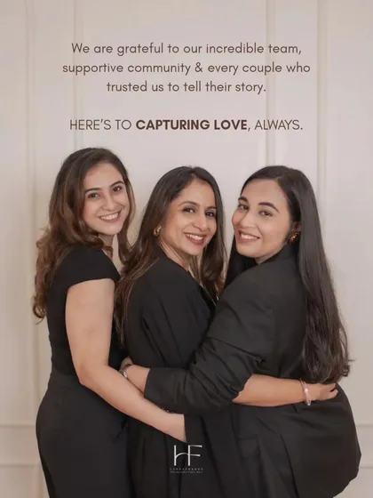 We are incredibly grateful to our amazing team, our supportive community, and every couple who has trusted us to tell their story. Here's to capturing love, always.