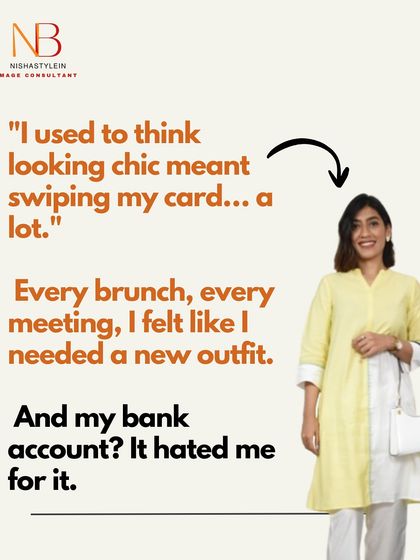 I used to think looking chic meant swiping my card a lot. This graphic illustrates the common trap of feeling like you need a new outfit for every event.