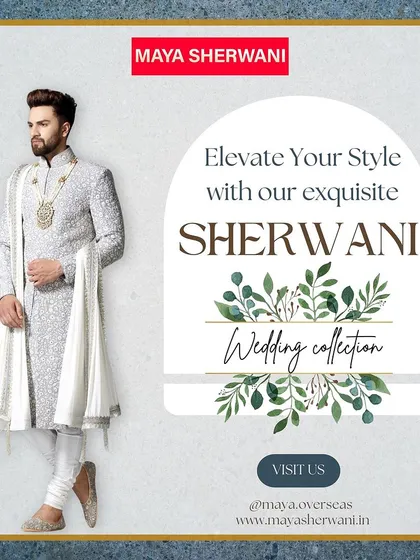 This is the kind of premium, elegant look you can get from my wedding collection. This off-white embroidered sherwani is perfect for a groom who wants a classic yet modern style for the main ceremony.