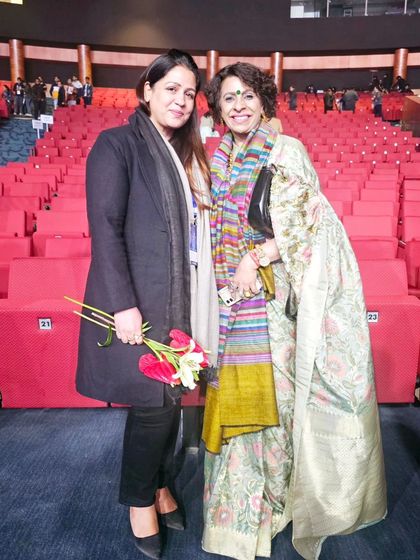 A cherished moment with an esteemed guest at the NCW Foundation Day.