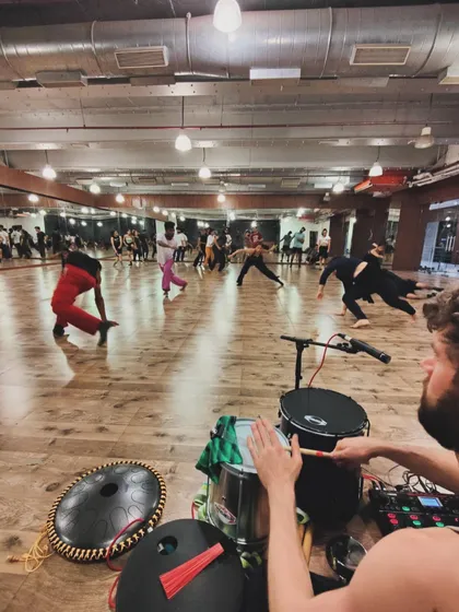 A unique perspective from behind the drums during a live music and dance collaboration workshop. We love to explore the connection between rhythm and movement.