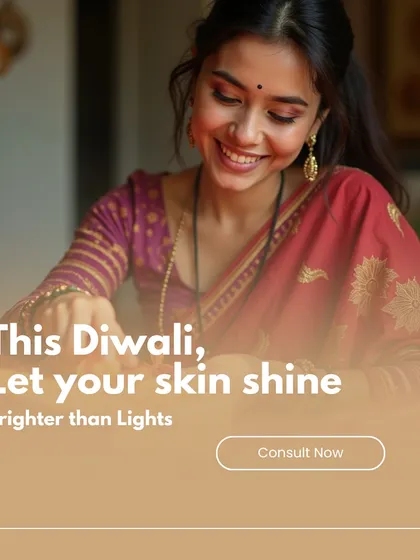 This Diwali, let your skin shine brighter than the lights. A consultation can help you build a routine that ensures your skin is radiant and healthy for the celebrations.