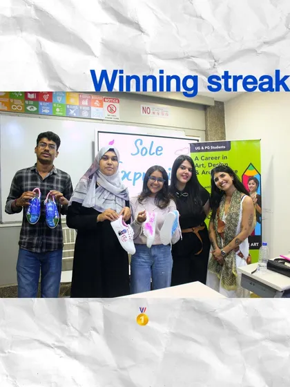 Celebrating with the winners of the 'Sole Expressions' competition. It's so rewarding to support and recognize up-and-coming artists in the sneaker community.