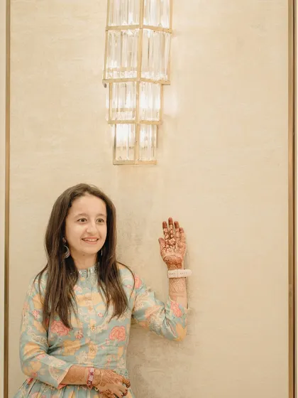 Showing off my henna from the celebration. Every little detail adds to the festive spirit.