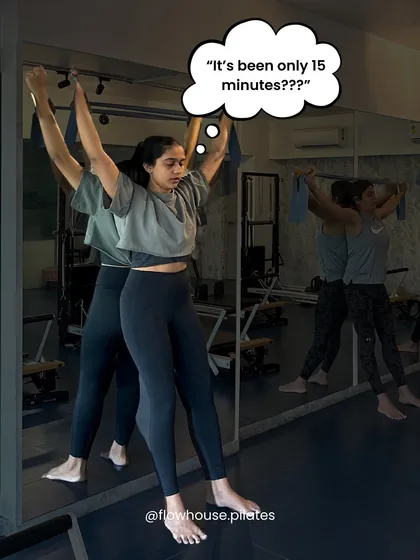 Thought bubble: "It's been only 15 minutes???" Time moves differently when you're holding a plank.