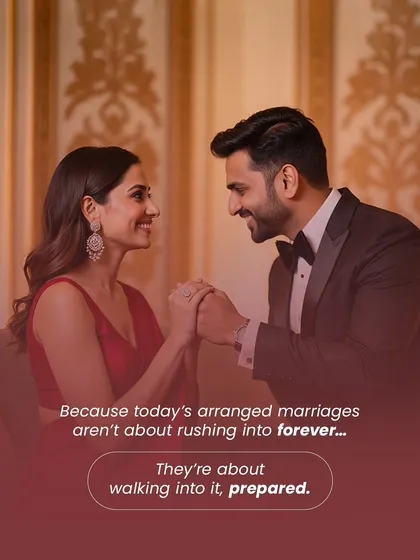 The modern arranged marriage is not a rushed decision. It is a conscious choice made by two people who are prepared to build a future together. We facilitate this journey of preparation and clarity.