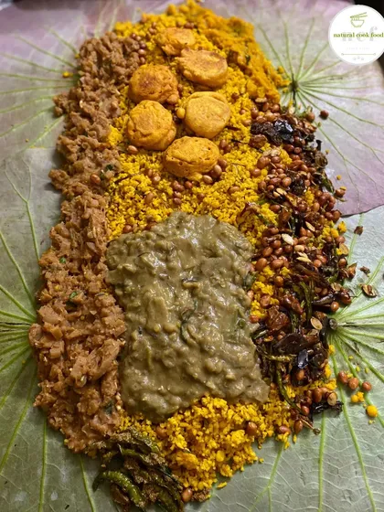 Our famous Kang festival khechri, served on a fresh lotus leaf. We prepared over 300 portions last season, and it’s a dish that truly captures the festive spirit of Ratha Yatra.