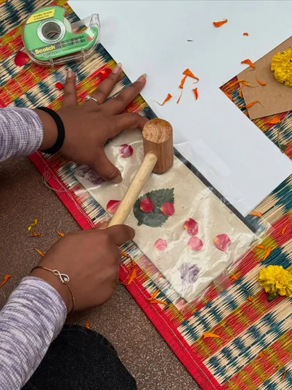 The simple, rhythmic act of Tatakizome, or flower pounding, is a wonderfully meditative process. It's a chance to slow down and watch as nature’s pigments bloom right onto the fabric under your hands.