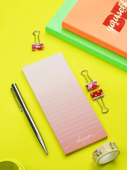 A collection of our work for stationery brands. These images feature a variety of products like planners, notepads, journals, and flash cards, styled in both professional and creative settings to showcase their versatility.