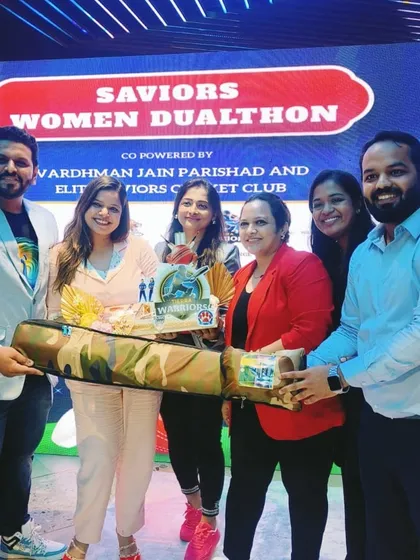 At the Players Auction for the Saviors Women Dualthon. I enjoy hosting community sports events, motivating players, and ensuring the event runs smoothly and professionally.