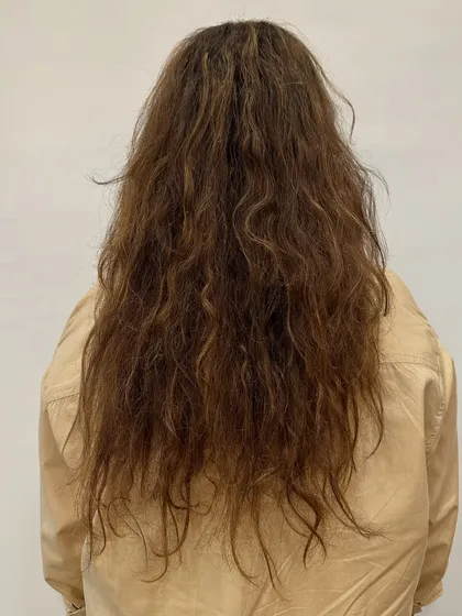 A much-needed color refresh. This transformation shows how I can take dry, frizzy, and faded hair and turn it into a smooth, beautifully toned, and healthy-looking style.