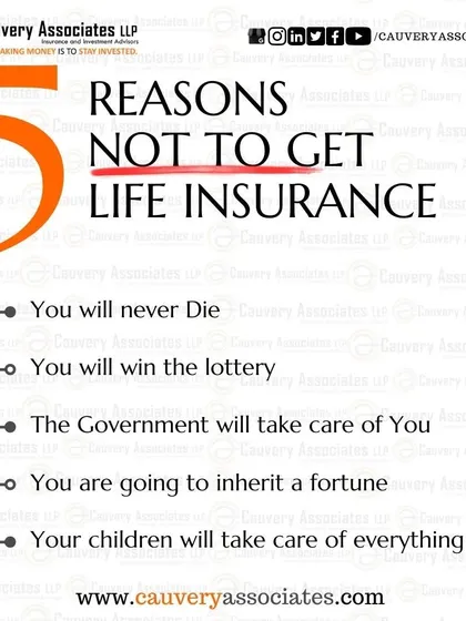 This list sarcastically highlights the only reasons not to get life insurance. Unless you are certain you will never die or will win the lottery, securing your family's future is the only logical choice.