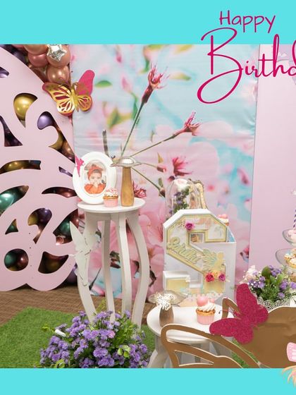 It's magical to be around not just one, but two fairies. This collage captures some of the beautiful, personalized details from a birthday party for twin girls.