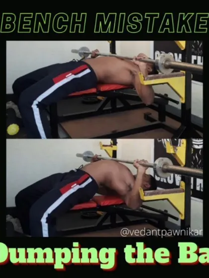 A side-by-side comparison showing the common mistake of "dumping the bar" on the chest. This loses scapular position and shoulder stability. My coaching focuses on correcting these technical errors for a bigger, safer bench.