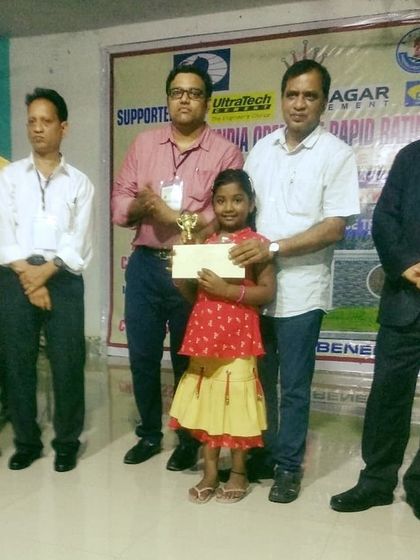 This image of my student Shivani's victory in Kundapura is a testament to our academy's growing presence and success in tournaments across the state. We are proud to develop rated players from Chickballapur and Bengaluru.