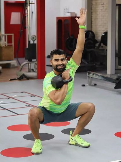 The kettlebell goblet squat is a fantastic functional exercise. It strengthens the entire lower body and core while promoting good squat mechanics. I use it to make my clients' health a priority.