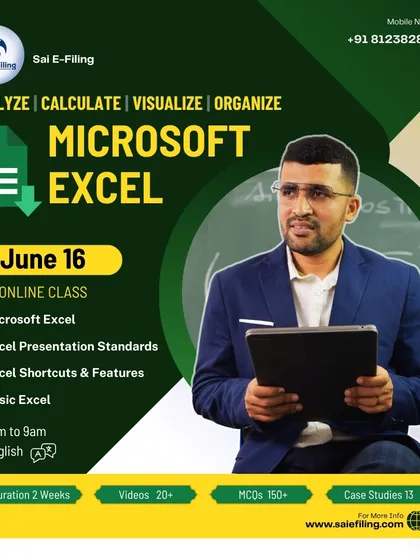 Go beyond the basics with our comprehensive Microsoft Excel online class. We teach you how to analyze, calculate, and visualize data effectively, covering everything from essential formulas to professional presentation standards and real-world case studies.