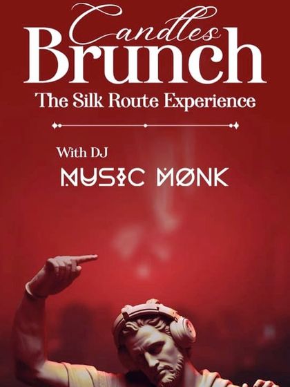 The poster for a 'Candles Brunch' event, showing my versatility in playing different types of events, from high-energy nights to daytime brunch parties.