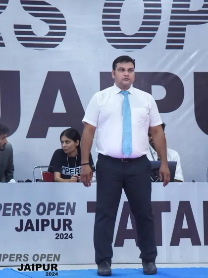 As an Asian Karate Federation (AKF) certified judge, I see the sport from every angle. Here I am officiating at the Vipers Open 2024, ensuring fair play and upholding the highest standards of karate.