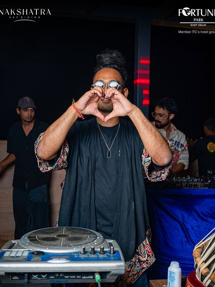 The DJ at our Nakshatra launch party, setting the mood with great music and positive vibes.