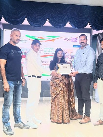 Receiving our felicitation from the MCG. This award is a tribute to every single volunteer and community member who has joined our cleanup drives, attended our workshops, and taken steps towards a zero-waste life.