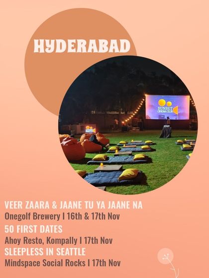 Hyderabad has a packed weekend with four different movies at three unique venues.