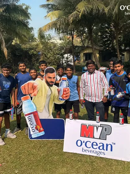 A boys' team enjoying the event and staying hydrated. Our sponsors help us keep the energy levels high throughout the tournament.