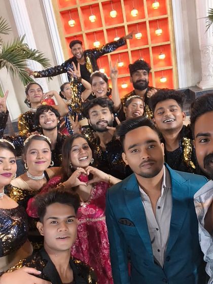 A team selfie after a great event. We love what we do, and we celebrate every successful show together.