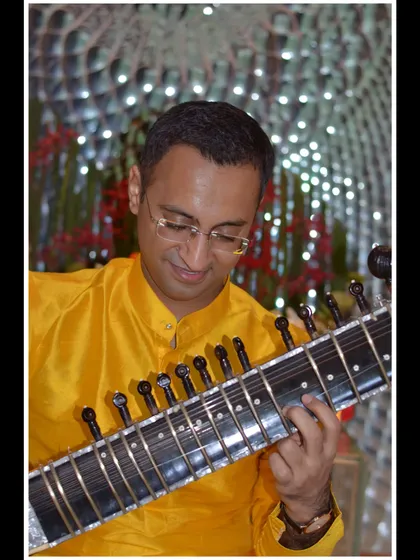 Playing against a beautifully lit background, perfect for wedding receptions.