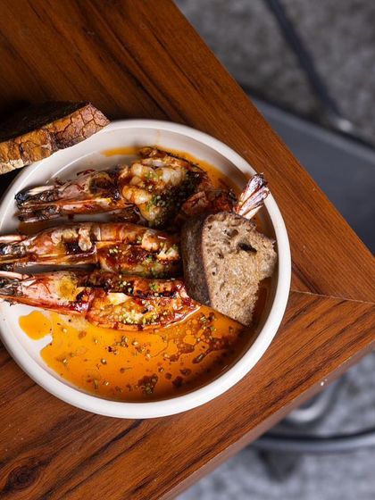 Delicious, irresistible and only available at my events. My yummy King Prawns are cooked in a sambal oelek garlic butter and served with fresh sourdough.