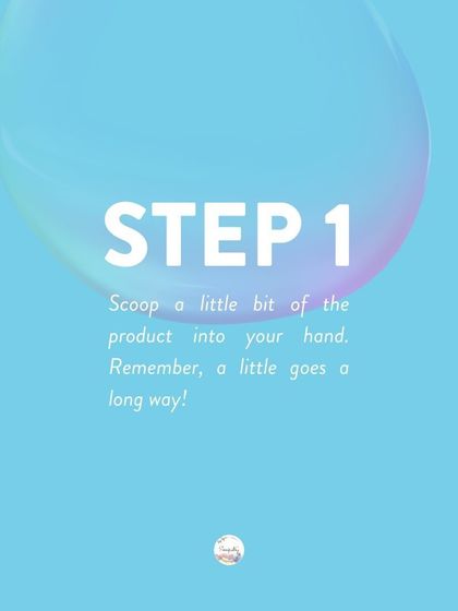 How to use my whipped soaps: Step 1. Just scoop a little bit into your hand. A little goes a very long way!