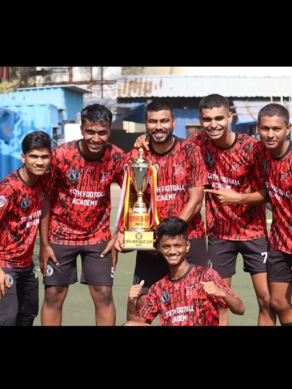 A group of our senior players posing with the runner-up trophy. The bond and camaraderie within the team are our greatest strengths.