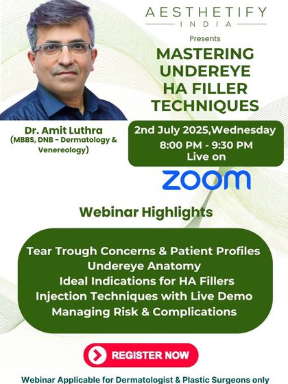 I regularly conduct webinars for other dermatologists on advanced topics like mastering under-eye HA filler techniques. This commitment to education ensures the highest standards of care.