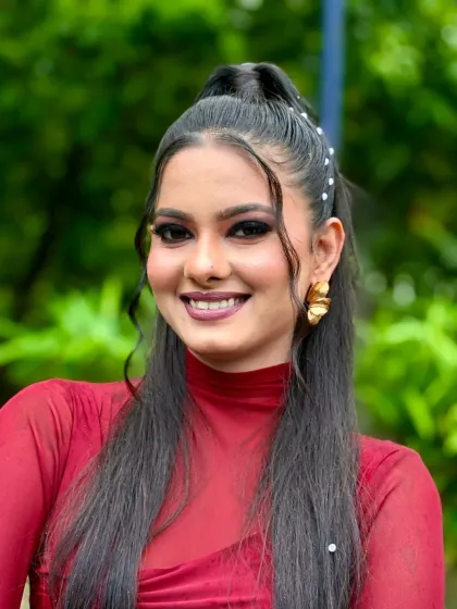 Makeup is not just for weddings. I also create bold and glamorous looks for parties, shoots, or any special occasion. This Western-style makeup features a dramatic smokey eye, sharp contour, and a high ponytail for a confident and modern vibe.