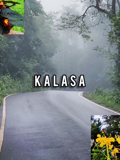 A collage showing the beautiful, misty roads of Kalasa.