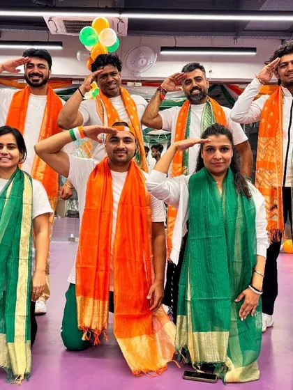 Saluting the nation with pride. This is a moment from our special Independence Day group performance.