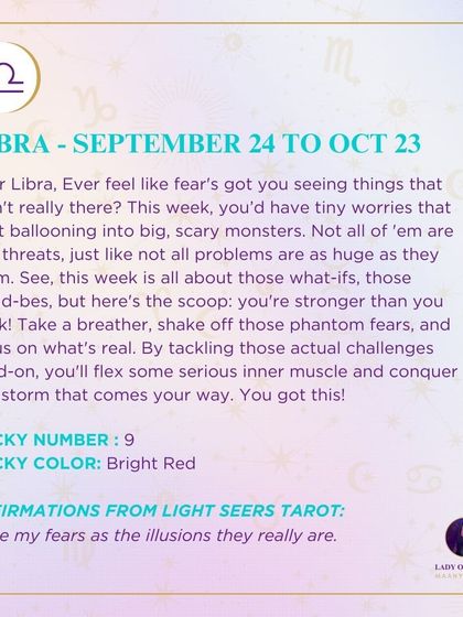 A weekly tarot reading for Libra about phantom fears. This forecast is a scoop that you're stronger than you think and can conquer any storm by focusing on what's real.