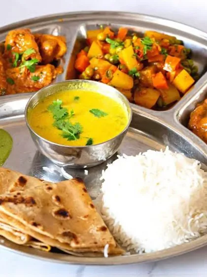 This traditional Indian thali may look balanced, but it's a perfect recipe for weight gain. It's overloaded with carbohydrates from rice and roti and lacks sufficient protein. This is the kind of meal that will spike your sugar levels and leave you hungry soon after.