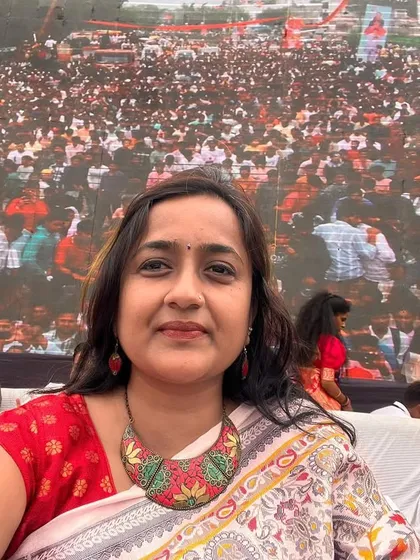 A moment captured during the presentation event for the Amravati City development project. Engaging with the community and stakeholders at this scale is essential for successful urban transformation.