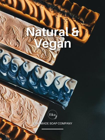 These natural and vegan soap bars showcase the beautiful swirls and textures I create by hand. Each one is a commitment to a sustainable and safe routine, using the power of plants to nourish your body.
