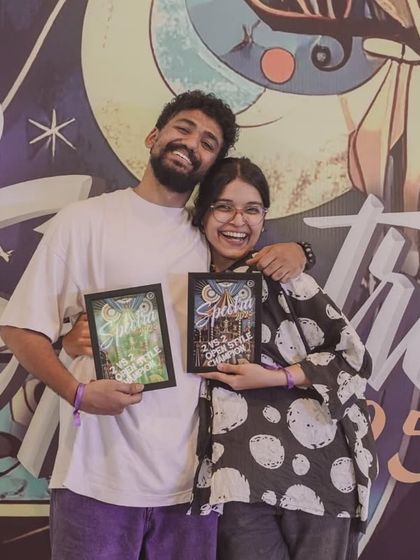 The runners-up of the 2v2 Open Style battle, Satvik and Prakyath, proud of their performance.