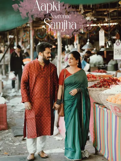 A pre-wedding shoot can be a walk through a place you love. Here, we used the vibrant colors and lively atmosphere of a local flower market to create candid, natural photos that feel full of life and tradition.