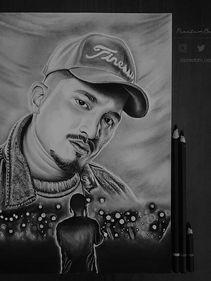 Bole Toh Game Over! My customized artwork of the Gully Gang king, Vivian Fernandes, aka Divine. This piece shows his journey from the streets to the stage.